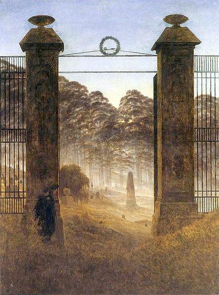 Caspar David Friedrich Friedhofseingang oil painting image